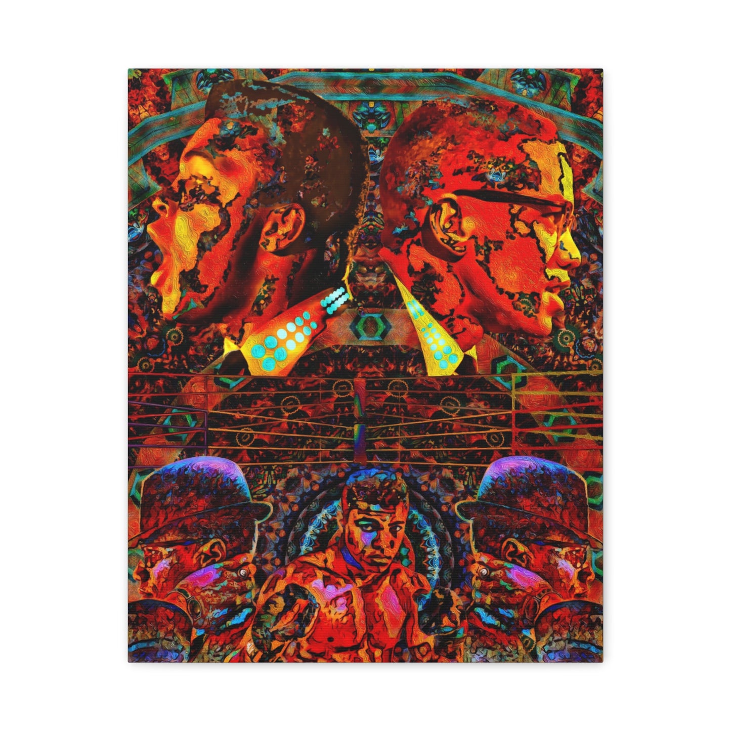 Vibrant Matte Canvas Art - Colorful Abstract Portraits