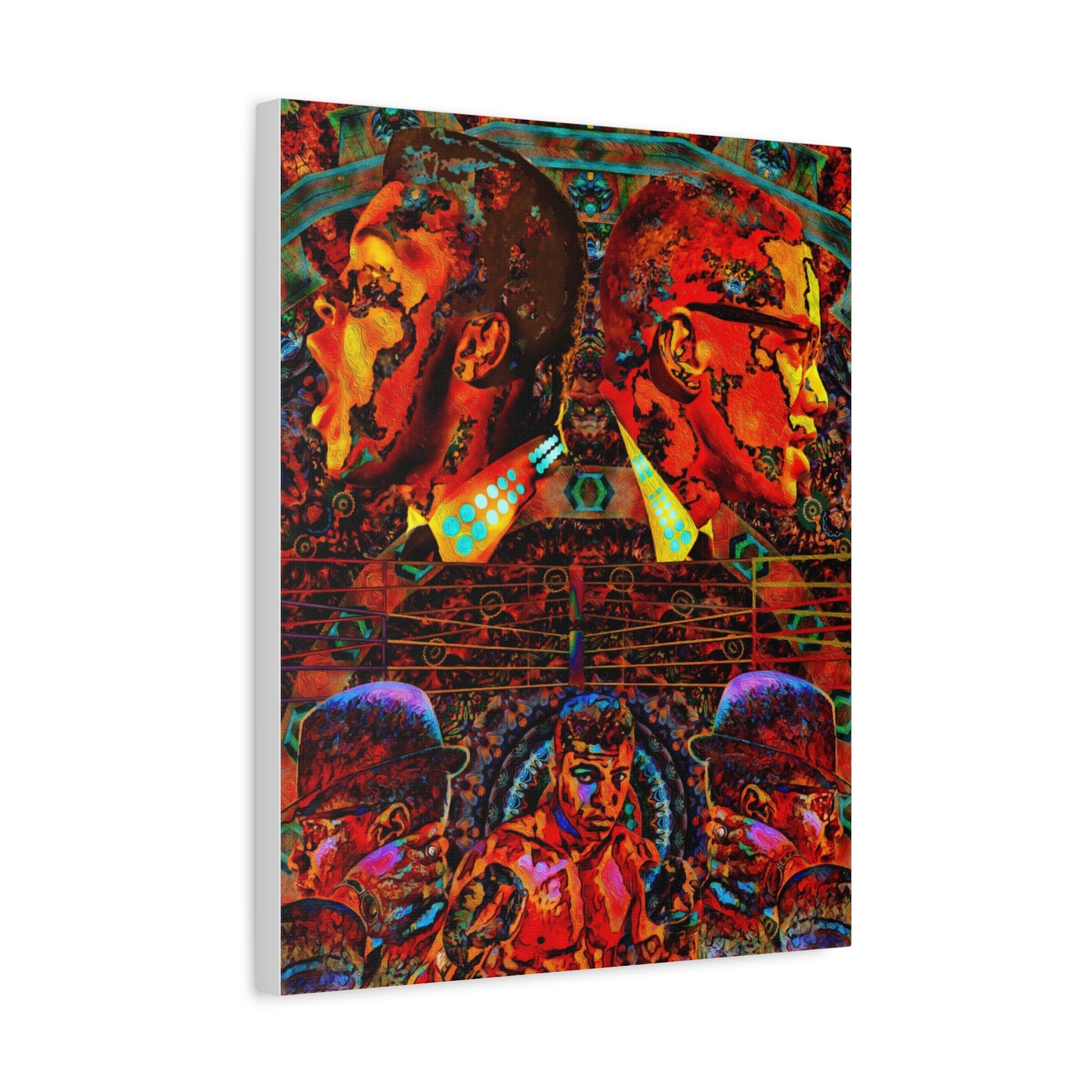 Vibrant Matte Canvas Art - Colorful Abstract Portraits