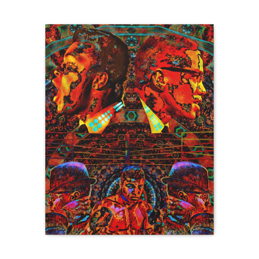 Vibrant Matte Canvas Art - Colorful Abstract Portraits