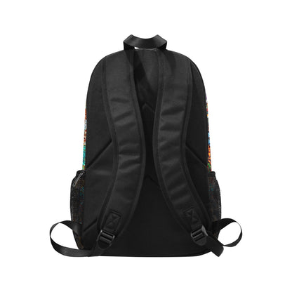 Fabric Backpack with Side Mesh Pockets (1659)