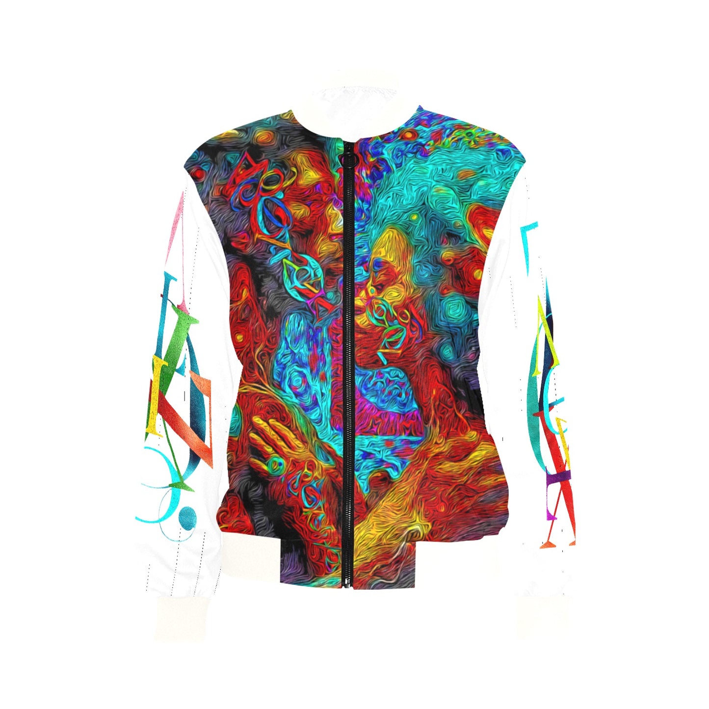 Women's All Over Print Bomber Jacket(Model H36)