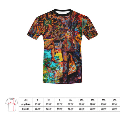 Men's All Over Print Crew Neck T-Shirt(T40-2)